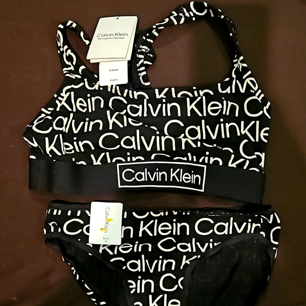 Calvin Klein unlined bralette and panty set